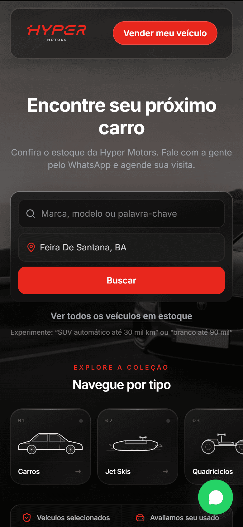Hyper Motors no celular
