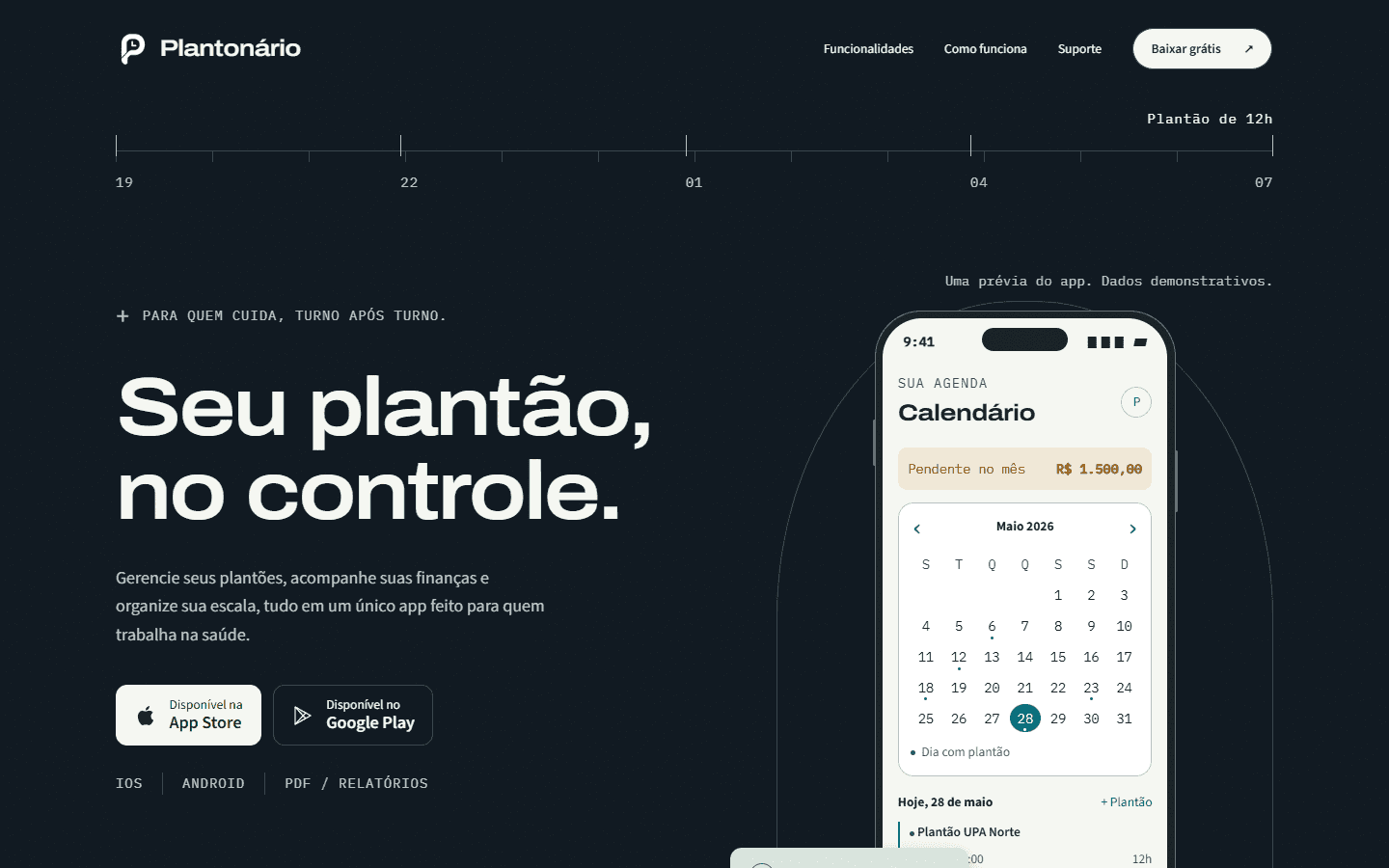 Página inicial do Plantonário